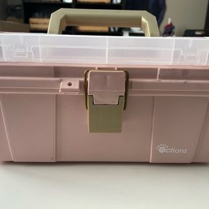 Creative options craft supply box with removable utility container